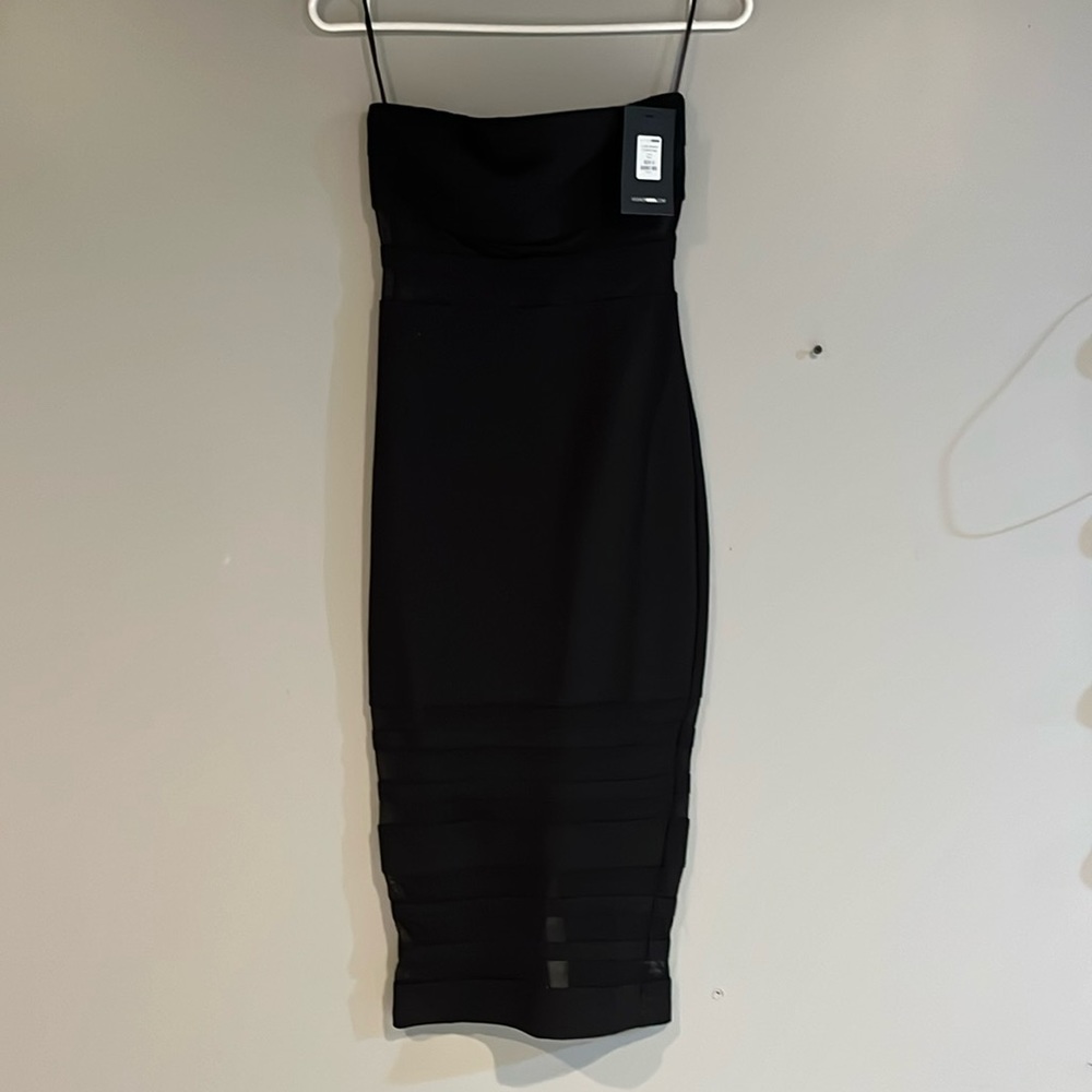 Fashion Nova A little meshed up mini dress Small black